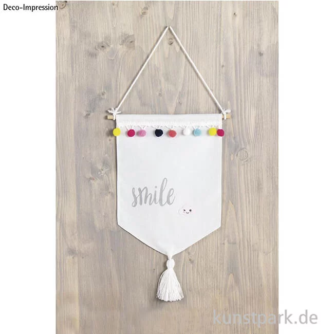 Artikelbild 2 des Artikels “Stoffwimpel zum Bemalen, 24 x 30 cm “