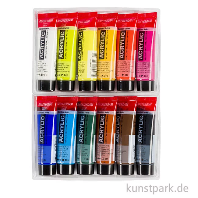 Artikelbild 2 des Artikels “Talens AMSTERDAM Acrylfarben Set mit 12 x 20 ml - Landschaftsfarben “