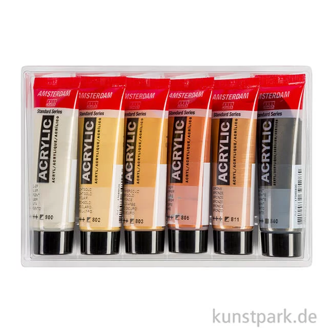 Artikelbild 2 des Artikels “Talens AMSTERDAM Acrylfarben Set mit 6 x 20 ml - Metallicfarben “