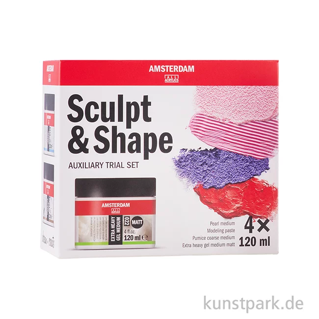 Artikelbild 2 des Artikels “Talens AMSTERDAM Malmittel Set, Sculpt + Shape, Modellieren, 4x 120 ml “