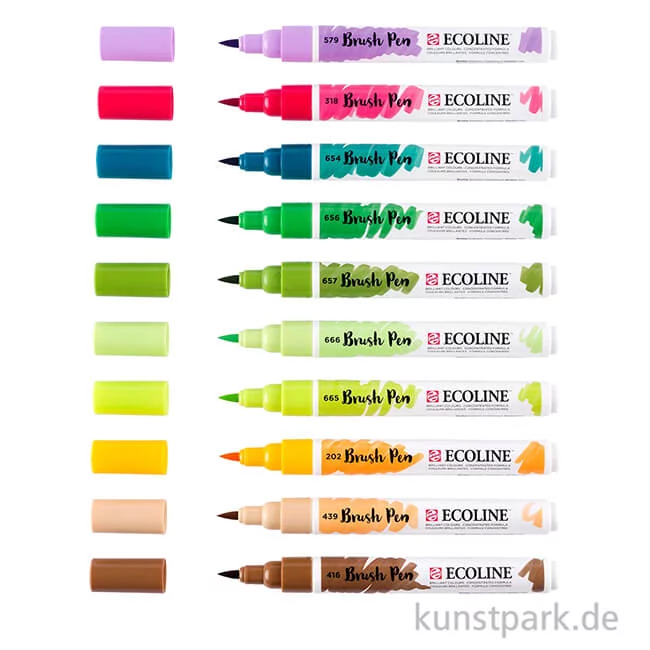 Artikelbild 2 des Artikels “Talens ECOLINE Brush Pen 10er Set - Botanic “