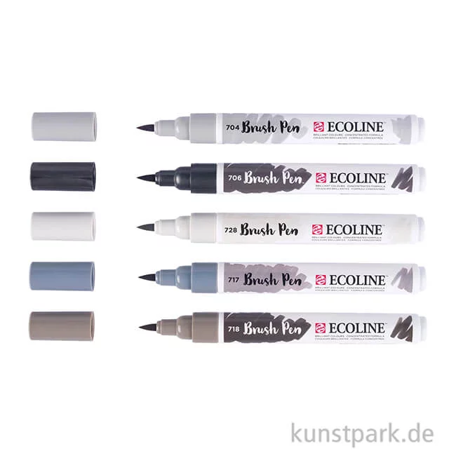 Artikelbild 2 des Artikels “Talens ECOLINE Brush Pen 5er Set - Grautöne “