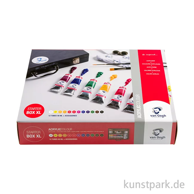 Artikelbild 2 des Artikels “Talens VAN GOGH Acrylfarben Starter Set XL mit 12 x 40 ml + Zubehör “