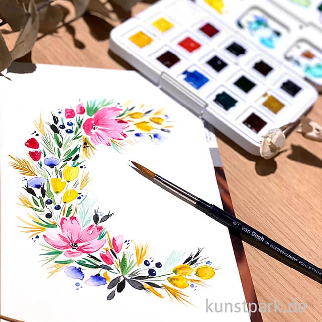 Artikelbild 2 des Artikels “Talens VAN GOGH Aquarell Leerkasten für 12 halbe Näpfe, Weiß “