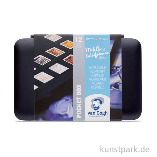 Artikelbild 2 des Artikels “Talens VAN GOGH Aquarell Pocket Box Metallic Edition, 12 halbe Näpfe “