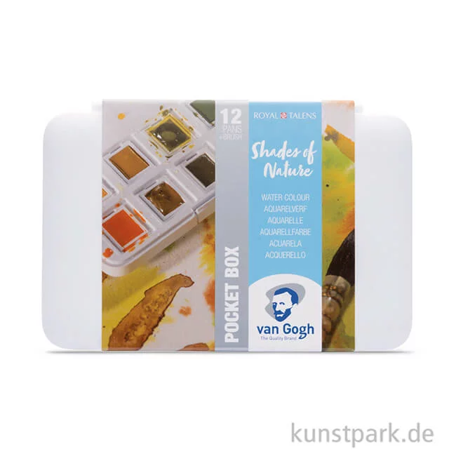 Artikelbild 2 des Artikels “Talens VAN GOGH Aquarell Pocket Box Naturfarben, 12 halbe Napf “