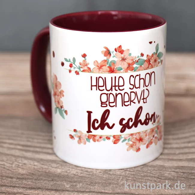 Artikelbild 2 des Artikels “Tasse, Bordeaux, Bedruckt, Design, Heute schon genervt “
