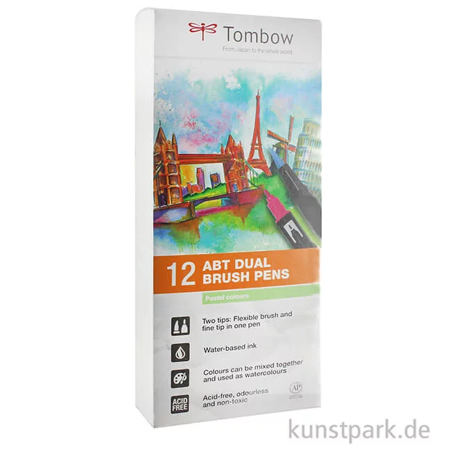 Artikelbild 2 des Artikels “Tombow Dual Brush Pen - Set 12 Pastellfarben “