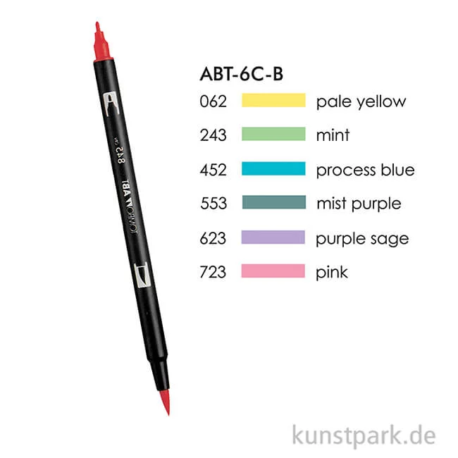 Artikelbild 2 des Artikels “Tombow Dual Brush Pen - Set 6 Pastellfarben “
