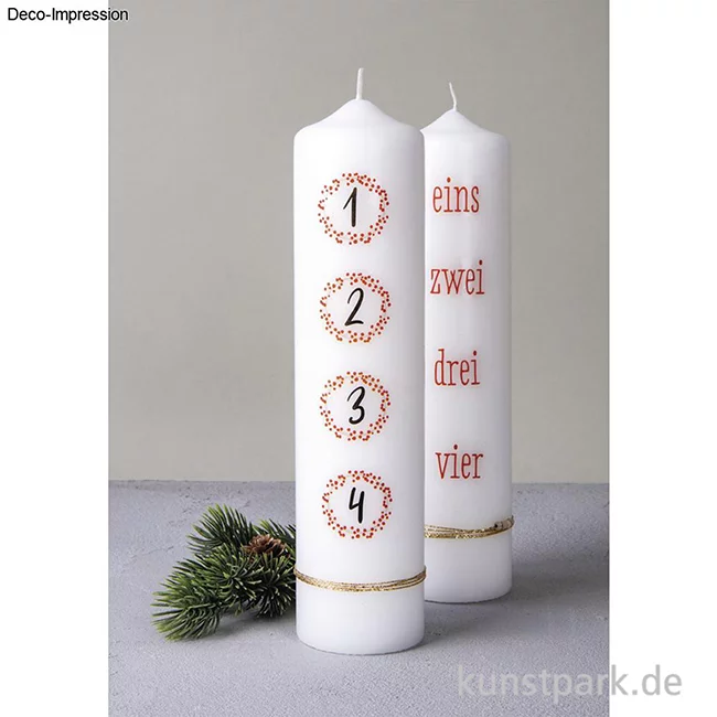 Artikelbild 2 des Artikels “Transferfolie Adventszahlen, 1-4, Rot, je 2,8-3,3 cm, 1 Bogen “