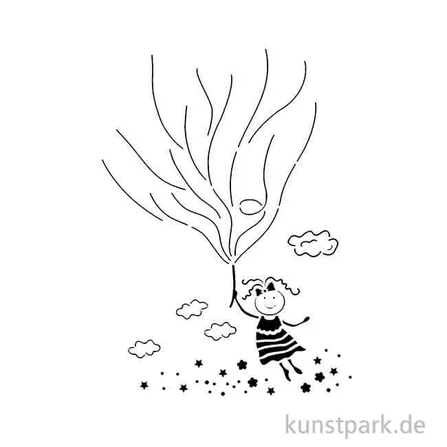 Artikelbild 2 des Artikels “Viva Decor Universal-Schablone DIN A3 - Luftballon Mädchen “
