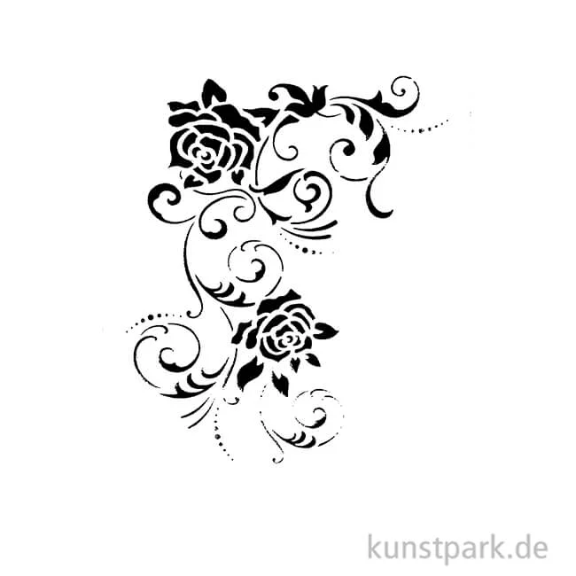 Artikelbild 2 des Artikels “Viva Decor Universal-Schablone 20x25 cm - Filigrane Blüten “