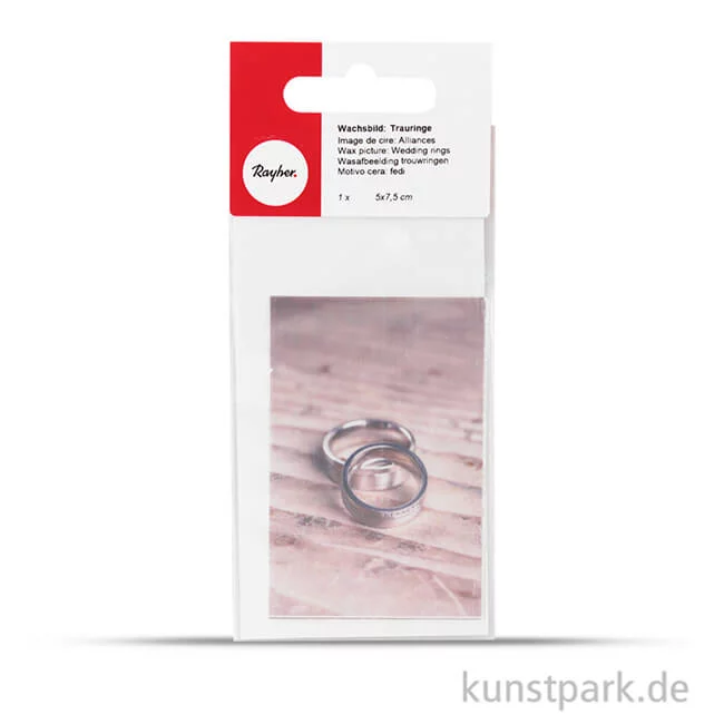 Artikelbild 2 des Artikels “Wachsbild - Trauringe, 5x7,5 cm, 1 Stück “