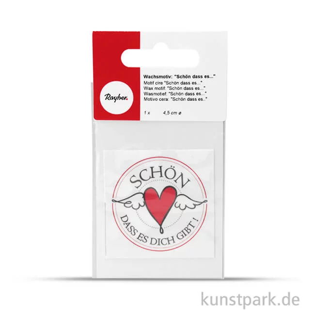 Artikelbild 2 des Artikels “Wachsmotiv - Schön dass es Dich gibt, 4,5 cm, 1 Stück “