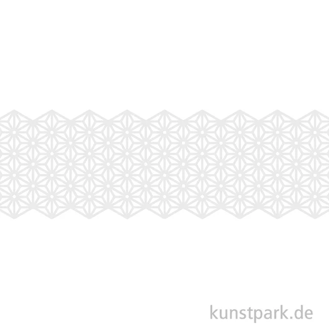 Artikelbild 2 des Artikels “Washi-Dekor-Tape, Blüten Muster Weiß, 50 mm, 5 m Rolle “