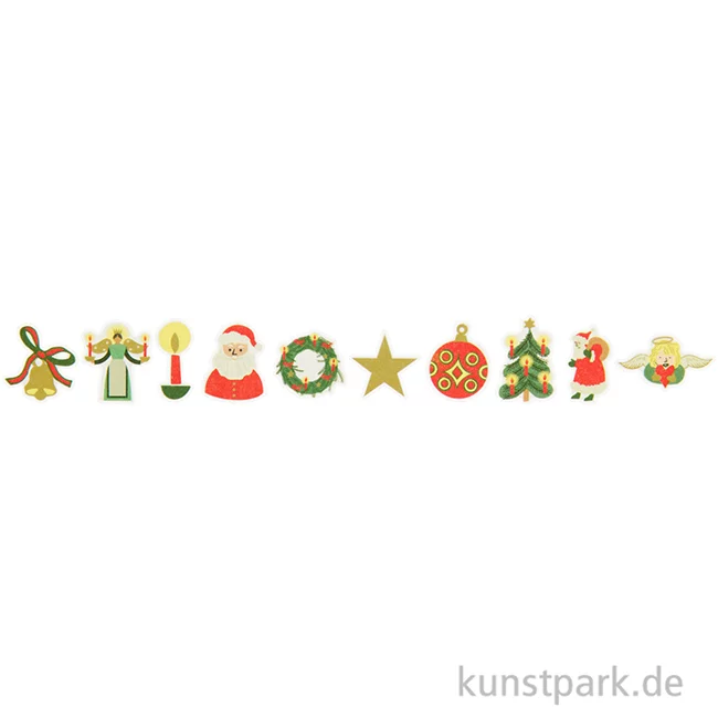 Artikelbild 2 des Artikels “Washi Sticker - Weihnachtsmann, 200 Aufkleber “