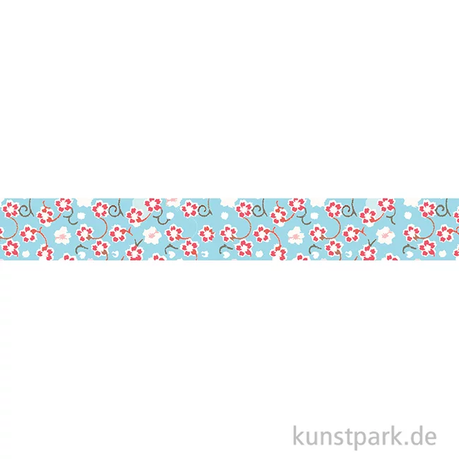 Artikelbild 2 des Artikels “Washi-Tape Blütenranke Blau, 15 mm, 10 m Rolle “