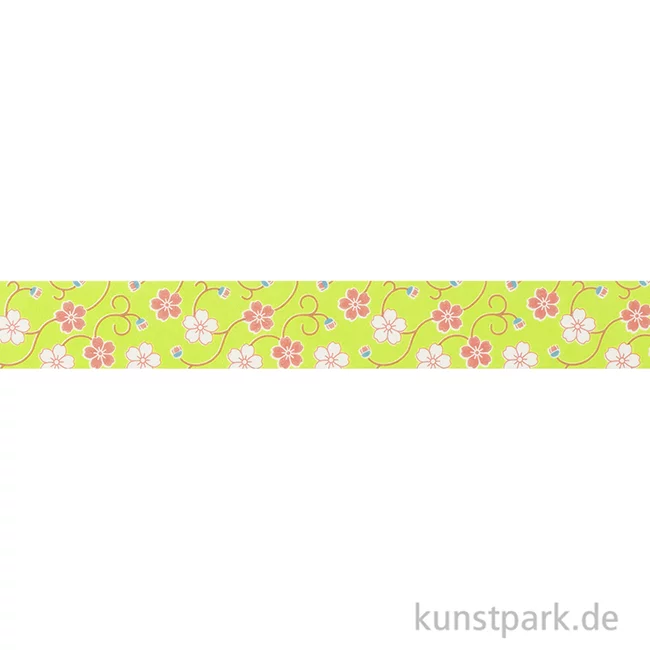 Artikelbild 2 des Artikels “Washi-Tape Blütenranke Grün, 15 mm, 10 m Rolle “