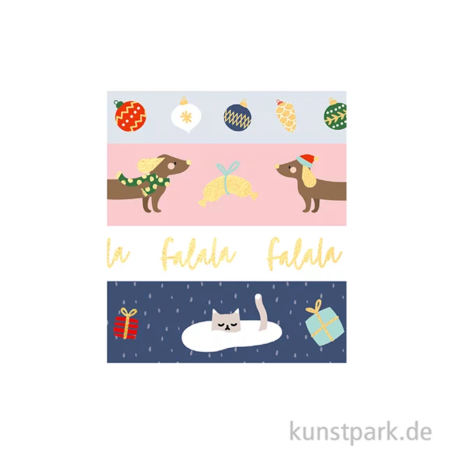 Artikelbild 2 des Artikels “Washi-Tape Hotfoil - FALALA WINTER, 4er Set, je 5 m “