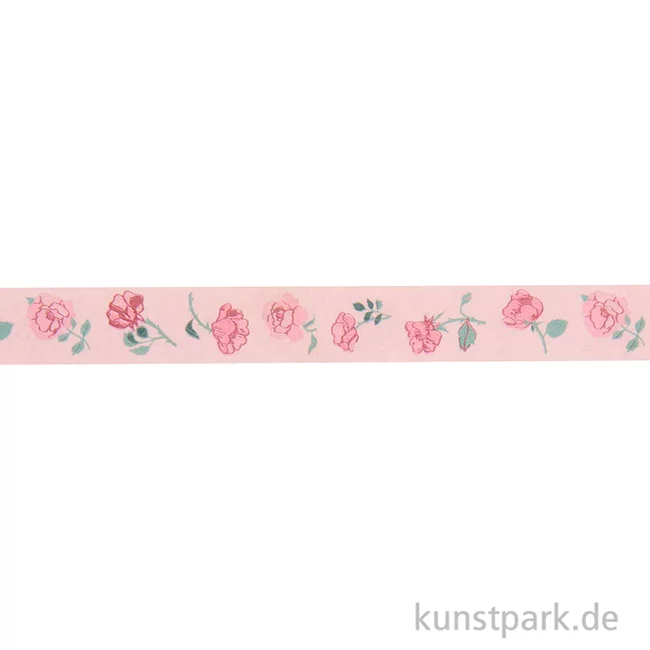 Artikelbild 2 des Artikels “Washi Tape Rosen, 15 mm, 10 m Rolle “