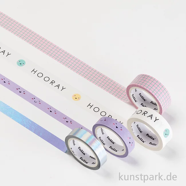Artikelbild 2 des Artikels “Washi-Tape Set - HAPPY VIBES, Hotfoil, 4 Rollen, je 5 m “