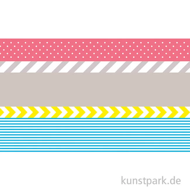 Artikelbild 2 des Artikels “Washi-Tape Set - NEON Gelb Bunt, 5 Rollen, je 10 m “