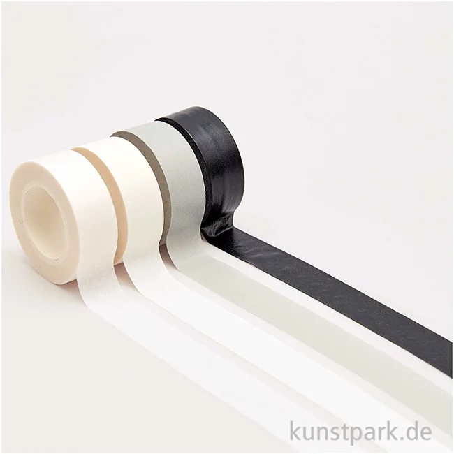 Artikelbild 2 des Artikels “Washi Tape Set - Schwarz & Weiß, 4 Stück, je 10m “