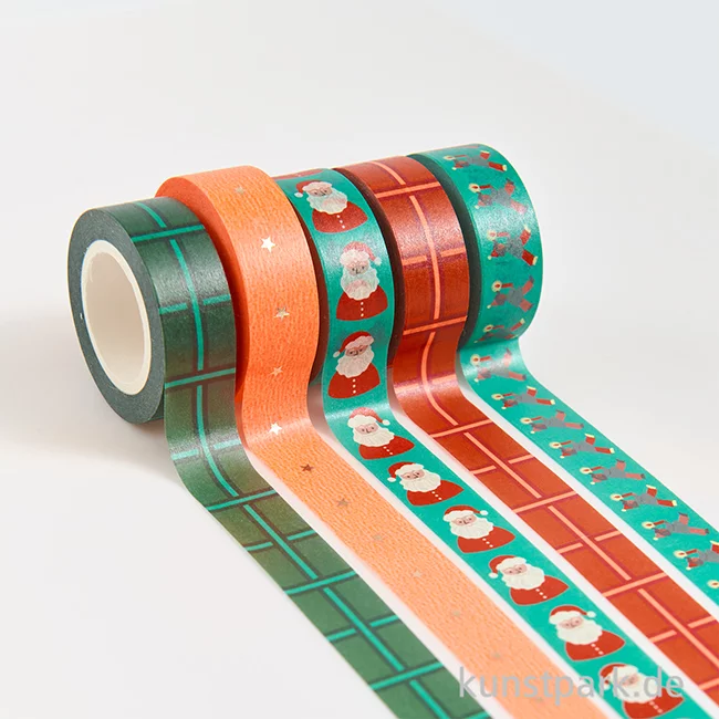 Artikelbild 2 des Artikels “Washi Tape Set - Weihnachtsmarkt, Neon, 15 mm, 5 Stück, je 10 m “