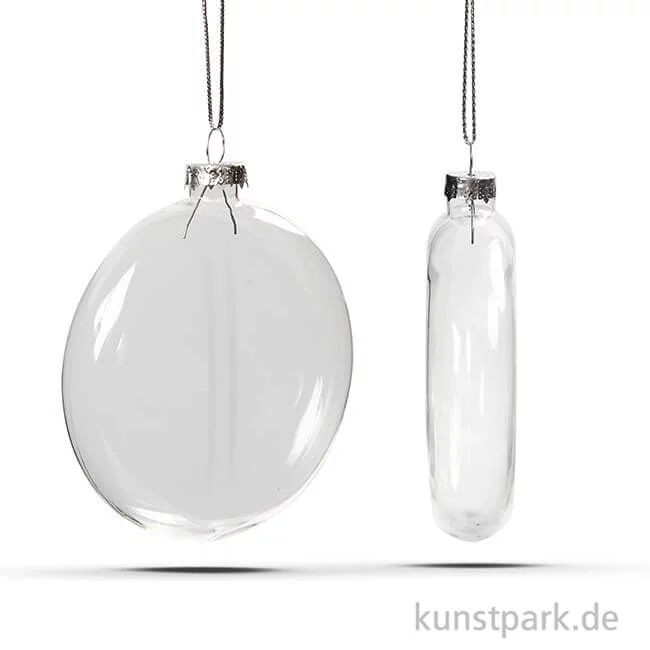 Artikelbild 2 des Artikels “Weihnachtskugel flach, Durchmesser 8 cm, 6 Stück “