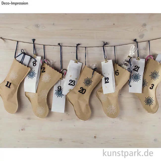 Artikelbild 2 des Artikels “Weihnachtsstrümpfe, Kraftpapier, 100g, 27,5 x 18 cm, 6 Stück “