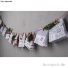 Artikelbild 2 des Artikels “Adventskalender Set Papierhäuser 1-24 mit Klammern + Kordel, 9 x 10 cm “