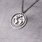 Artikelbild 2 des Artikels “Anhänger Metall - silberne Weltkarte, 2 Stück “
