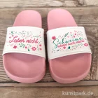 Artikelbild 2 des Artikels “Badelatschen, Rosa-Weiß, Bedruckt, Design, Laber nicht “