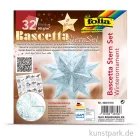 Artikelbild 2 des Artikels “Bascetta-Stern Bastelset - Weiß-Winterornament Eisblau, 90g 15 x 15 cm“