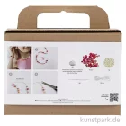 Artikelbild 2 des Artikels “Bastelset Schmuck, Achat Perlenkette + Armband, Pink “