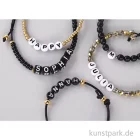 Artikelbild 2 des Artikels “Buchstaben-Perlen aus Kunststoff, Schwarz, 6 mm, 40 g “