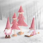 Artikelbild 2 des Artikels “Deko Tannenbaum mit Holzständer, Rosa, 11 x 5 x 2 cm “