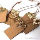Artikelbild 2 des Artikels “Geschenkanhänger aus Karton mit Herz, Gold, 4,5 x 2,5 cm, 6 Stück “