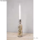 Artikelbild 2 des Artikels “Glasvase mit Trockenblumen + Kerzenhalter für Stabkerze, 5,5 x 18,5 cm “