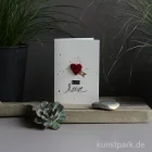 Artikelbild 2 des Artikels “Good old friends - PompPomkarte, Rotes Herz, With love “