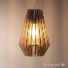 Artikelbild 2 des Artikels “Holz Lamellenlampe - Stockholm, 24 x 24 x 35 cm “