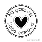 Artikelbild 2 des Artikels “Holz-Stempel - Mit Liebe - 3 cm Durchmesser “