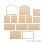 Artikelbild 2 des Artikels “Holzbausatz Miniatur Wohnhaus, Natur, 2 Zimmer, 21-22,5 cm, 13-teilig “