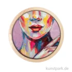 Artikelbild 2 des Artikels “Keilrahmen mit Leinwand + Bilderrahmen, Rund, Naturholz “