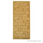 Artikelbild 2 des Artikels “Kreativ Sticker - Happy Birthday Groß, Gold, 10 x 23 cm “