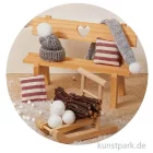 Artikelbild 2 des Artikels “Miniatur Schal, Hellgrau, ca. 15 cm, 2 Stück “