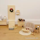 Artikelbild 2 des Artikels “Miniatur Sofa, Braun Weiß, 11,5 x 4,5 x 8 cm “