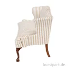 Artikelbild 2 des Artikels “Miniatur Sofa, Nussbaum-Beige gestreift, 11,5 x 5,5 x 8 cm “
