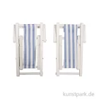 Artikelbild 2 des Artikels “Miniatur Sonnenliegen, Holz, Blau Weiß, 9 x 5,5 cm, 2 Stück “
