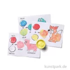 Artikelbild 2 des Artikels “MUCKI Fingerfarben Set - Wir mischen, malen, tupfen, 5 x 50 ml, Zubehör “